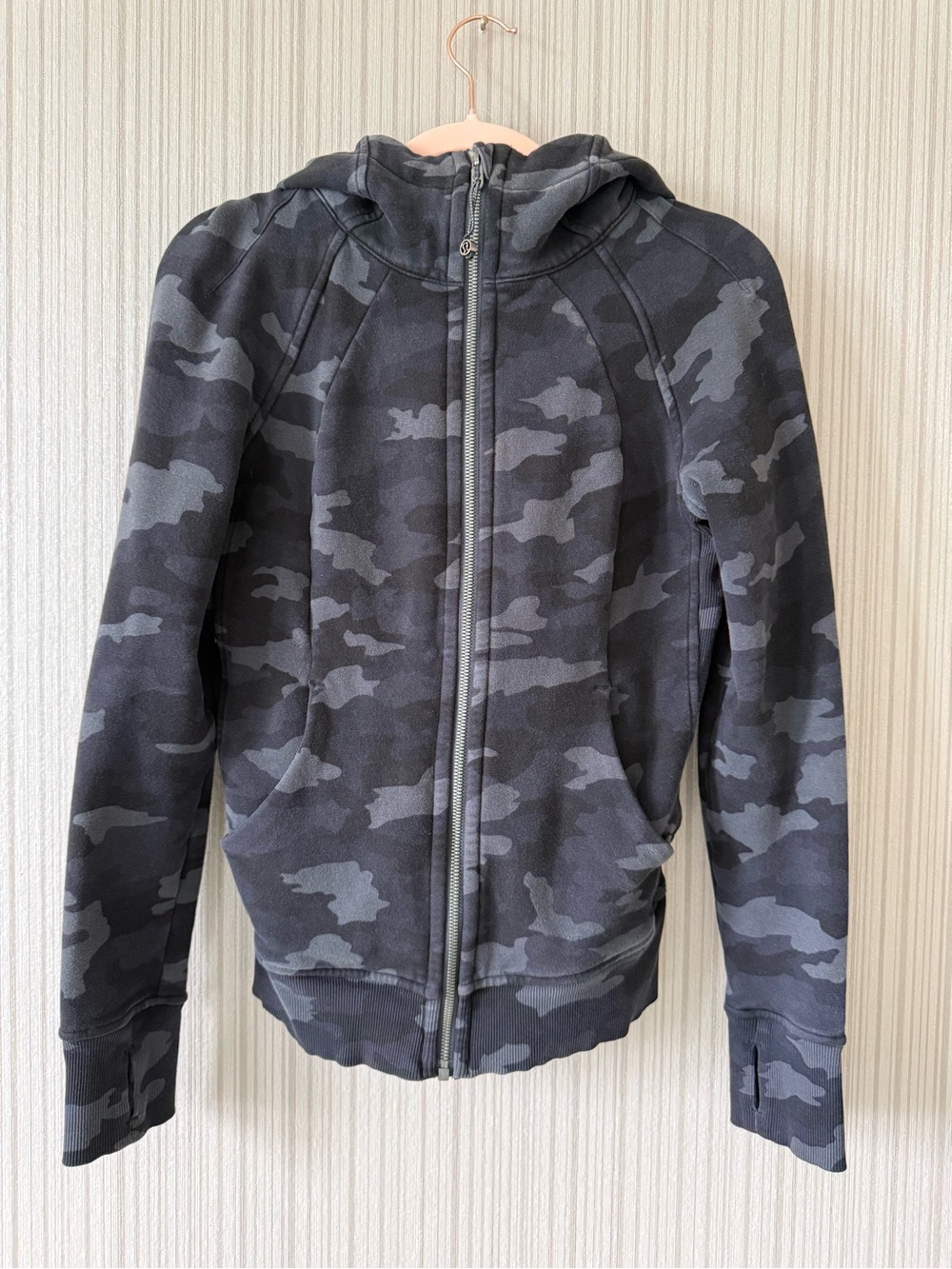 lululemon athletica Gray Camo Full-Zip Hoodie